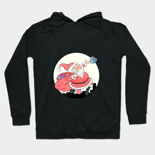 Cartoon Santa Claus Hoodie by lomiky